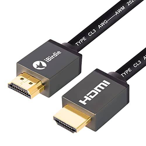 4K HDR HDMI 케이블 25 Feet in-Wall CL3 Rated 4K60Hz (4:4:4 HDR10 8/ 10/ 12bit 18Gbps HDCP2.2 ARC CEC) 고속 울트라 HD 케이블 호환가능한 Apple-TV PS4 엑스박스 PC 프로젝터 스피커