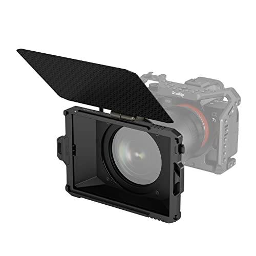 SmallRig 미니 매트 박스 라이트 탑 깃발 DSLR and 미러리스 카메라, 호환가능한 67mm/ 72mm/ 77mm/ 82mm/ 95mm 렌즈, 포함 필터 트레이 - 3575