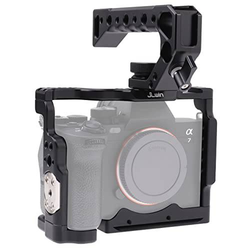 Fotga JLwin 합금 알루미늄 카메라 케이지 브라켓 스테빌라이저+  탑 핸들 소니 A7IV A7 Mark IV A7M4 미러리스 카메라 비디오 필름 Makin