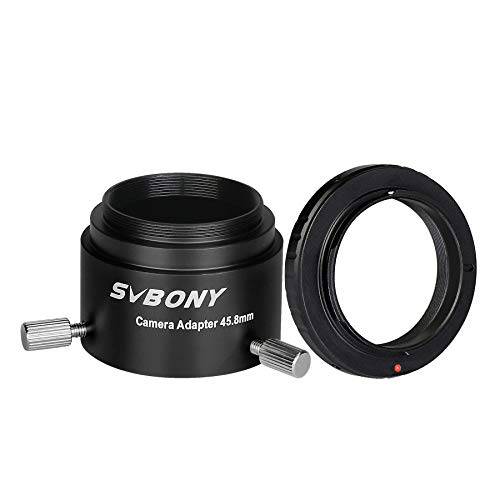 SVBONY SV186 범용 T2 카메라 포토 어댑터 맥스 OD 45.8mm 외부 직경 접안렌즈 니콘 SLR DSLR 카메라 and 접안렌즈 투사 사진촬영용 T 링