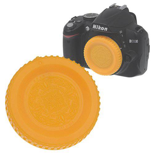 Fotodiox Yellow 디자이너 바디 캡 호환가능한 니콘 F-Mount 카메라