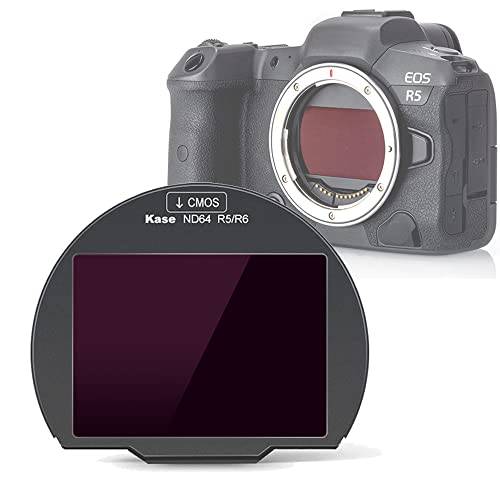 Kase Clip-in ND64 6 스탑 필터 호환가능한 캐논 EOS R5 R6 카메라, 충격방지 강화 멀티 코팅 광학 글래스