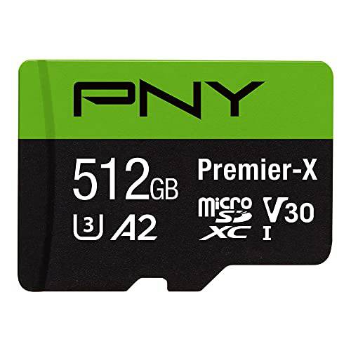 PNY 512GB Premier-X Class 10 U3 V30 microSDXC 플래시 메모리 카드