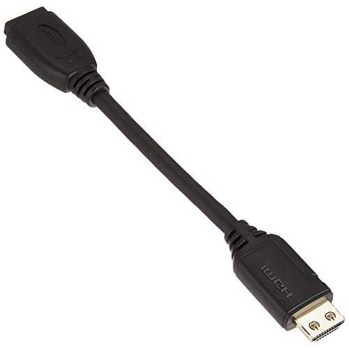 StarTech.com 6in 고속 HDMI 포트 세이버,스토퍼 케이블 4K 60Hz - 숏 HDMI 2.0 Male to Female 어댑터 케이블 - 포트 확장기 (HD2MF6INL)
