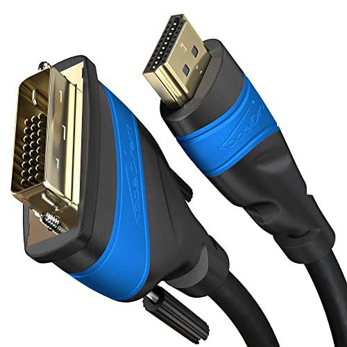 KabelDirekt  HDMI-DVI 어댑터 케이블  25ft (bi-directional, DVI-D 24+ 1/ 하이 스피드 HDMI 케이블, 1080p/ 풀 HD, 디지털 비디오 케이블, 연결 HDMI 디바이스 to DVI 모니터 or vice-versa, 블랙)