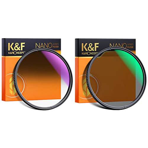 K& F Concept 77mm 소프트 GND8 필터& CPL 필터 키트 (2 Pcs) Nanotect Multi-Layer 코팅 소프트 미터 중성 농도 필터 원형 편광판 필터