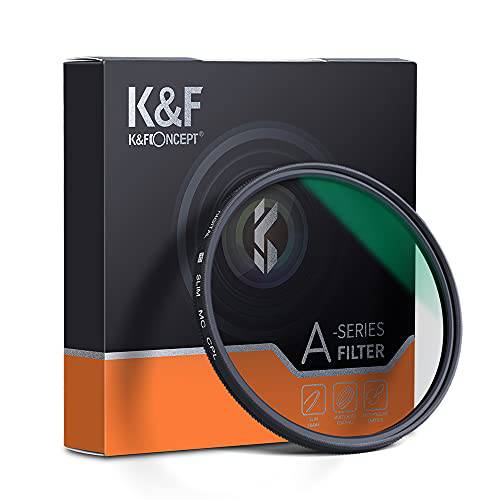 K& F Concept 62mm 편광 필터, 편광판 CPL 필터, Japan 광학 글래스 Ultra-Slim MC 카메라 렌즈