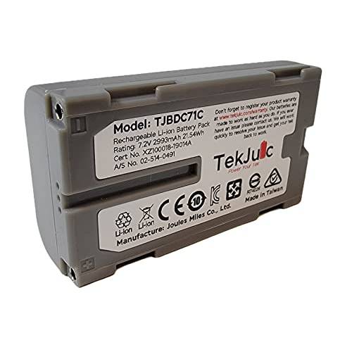 TekJuic 교체용 배터리 호환가능한 Topcon BDC71, BT-1A, CGR-B/ 201LC 사용가능한 to GM52, GP-SX1, SX-1, 하이 용량 2993mAh/ 21.54Wh