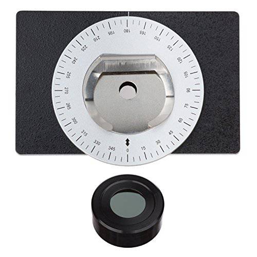 AmScope PZK 심플 편광판 키트 컴파운드 현미경, 미터 라운드 Stage, 1-1/ 8 렌즈