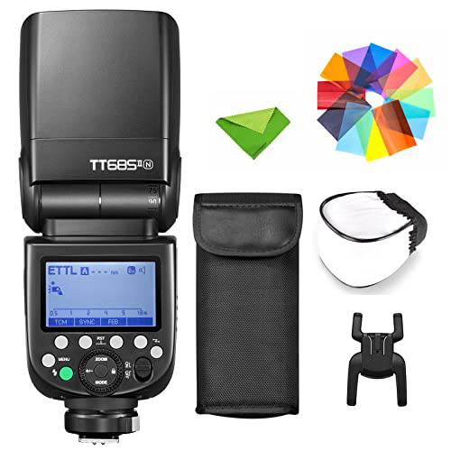 Godox TT685II-N I-TTL 플래시 스피드라이트 스피드라이트 카메라 플래시 HSS 1/ 8000s 스피드라이트 플래시, 2.4G 무선 X 시스템 호환가능한 D800 D700 D7100 D7000 D5200 D5000 (업그레이드된 TT685-N)