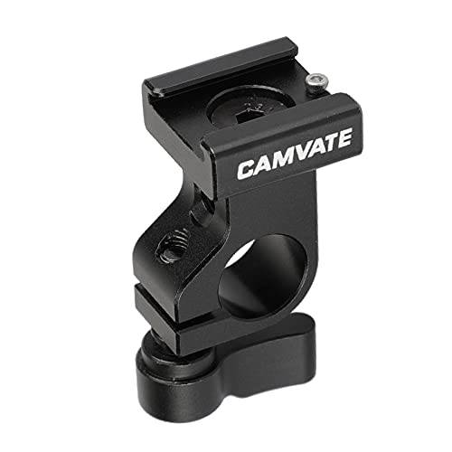 CAMVATE 15mm 사이드 싱글 로드 클램프  콜드슈 마운트 어댑터 카메라 Accessories(Black)