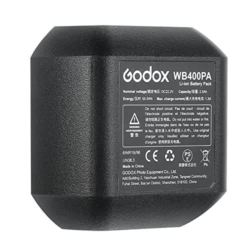 Godox WB400P 교체용 리튬 배터리 DC 21.6V/ 2600mAh WB400PA 호환가능한 GODOX AD400Pro 플래시 모노라이트