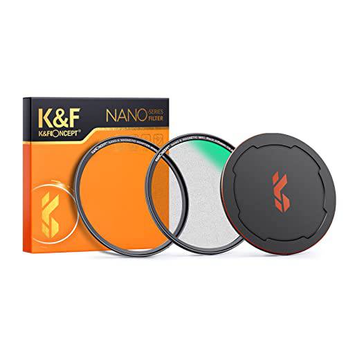 K& F Concept 58mm 자석 블랙 소프트 디퓨전 1/ 4 필터 키트 (블랙 디퓨전 1/ 4 필터+  자석 어댑터 링+  렌즈 캡) 스페셜 이펙트 필터 28 Multi-Layer 코팅 카메라 렌즈