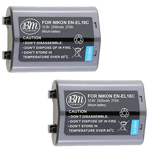 BM 프리미엄 2 팩 of EN-EL18c 배터리 니콘 D4, D4S, D5, D6 디지털 SLR 카메라 and 호환가능한 니콘 MB-D12, MB-D17, MB-D18 배터리 그립