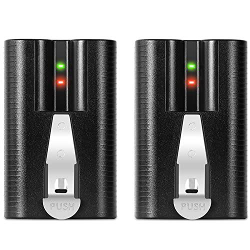 2-Pack 업그레이드된 배터리 호환가능한 Ring-Doorbell-Spotlight 캠, 초인종 1/ 2/ 3/ 4 and 3Plus, 더큰 용량 and 배터리 Life, 충전식 리튬 이온 3.65V 배터리, 간편 릴리즈 설치