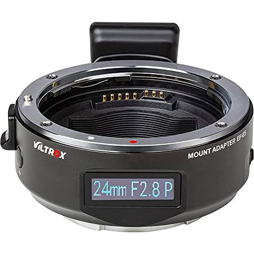 E-Mount 어댑터 EF-E5 Auto-Focus OLED 디스플레이 렌즈 컨버터, 변환기 호환가능한 EOS EF/ EF-S 렌즈 to 소니 E 마운트 카메라 A7/ A7R/ A7S/ A7M/ A6500/ A6400/ A6000