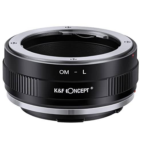 K& F Concept 렌즈 마운트 어댑터 OM-L 수동 포커스 호환가능한 올림푸스 OM SLR 렌즈 to L 마운트 카메라 바디
