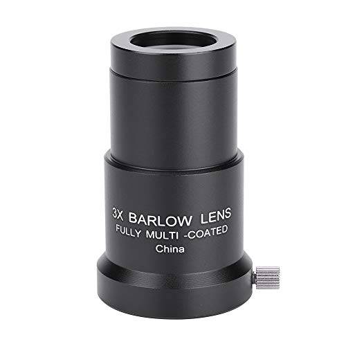 텔레스코프 Barlow 렌즈, 하이 파워 배율 Barlow 렌즈 3X, 1.25 인치 텔레스코프 악세사리, 31.7mm 3X 확장기, 천문학 텔레스코프 접안렌즈