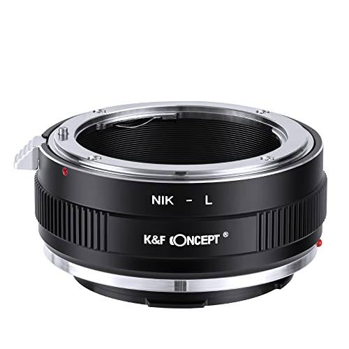 K& F Concept 렌즈 마운트 어댑터 NIK-L 수동 포커스 호환가능한 니콘 F 렌즈 to L 마운트 카메라 바디