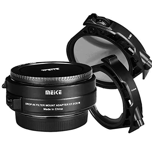 Meike MK-EFTM-C Drop-in 필터 Auto-Focus 마운트 렌즈 어댑터 호환가능한 캐논 EF/ EF-S to EOS M 카메라 가변 ND 필터 and UV 필터 EOS M M2 M3 M5 M6 M10 M50 M100 M200 카메라