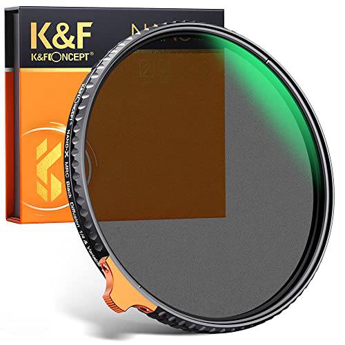 K& F Concept 58mm 블랙 디퓨전 1/ 4 이펙트&  가변 ND2-ND32 ND 필터 2-in-1 카메라 렌즈 28 Multi-Layer 코팅 (Nano-X 시리즈)
