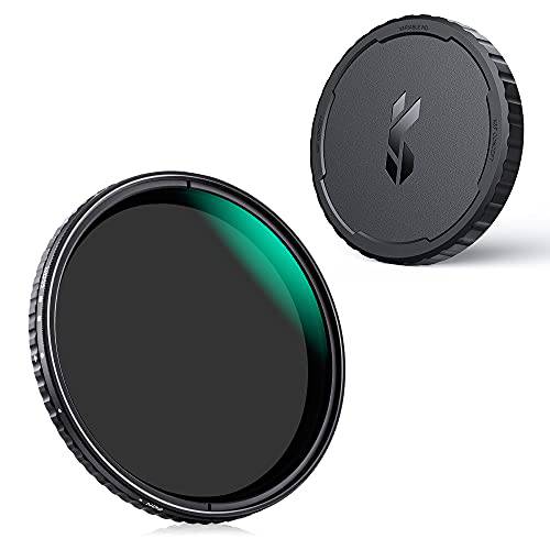 K& F Concept 67mm 가변 ND 렌즈 필터&  필터 캡 키트 (2 Pcs) 조절가능 중성 농도 ND2-ND32 렌즈 필터 TPU 필터 캡 렌즈 필터