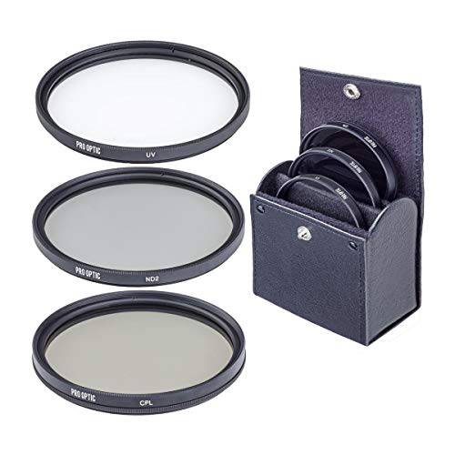 ProOptic 95mm 디지털 에센셜 필터 키트,  자외선 (UV), 원형 편광 and 중성 농도 2 (ND2) 필터, 파우치