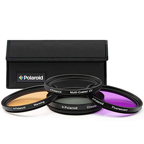 Polaroid Optics 40.5mm 4-Piece 필터 키트 세트 [UV, CPL, 워밍,& FLD] 포함 나일론 Carry 케이스  호환가능한 w/ 모든 인기있는 카메라 렌즈 모델
