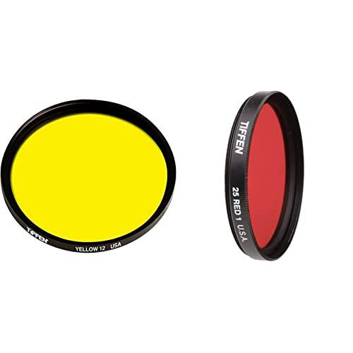 Tiffen 49Y12 49mm 12 필터 렌즈 ( Yellow)& 49 레드 25 필터