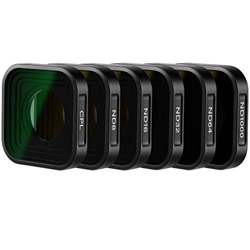 NEEWER ND 필터 세트 호환가능한 고프로 히어로 9 히어로 10 블랙, 6 Packs-(CPL/ ND8/ ND16/ ND32/ ND64/ ND1000) 히어로 9 히어로 10 액션 카메라 악세사리 중성 농도 and 편광판 렌즈 필터 키트