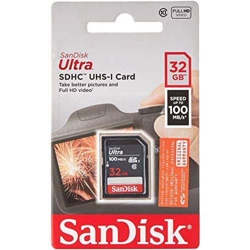 32GB 울트라 100MBs Sandisk SDHC 메모리 카드