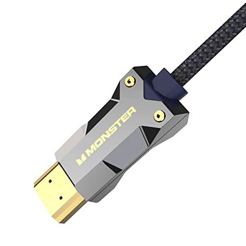 몬스터 M-Series AOC 인증된 프리미엄 HDMI 2.1 - up to 48 Gbps, 지원 8K @ 60HZ, 4K @ 120HZ - Made 퓨어 구리, 징크,아연 합금 커넥터, and Duraflex 보호 재킷, 15 미터