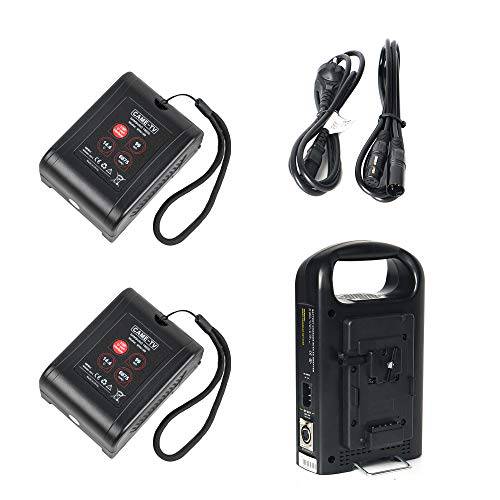 Came-TV MINI-99 2-Pack V-Mount 배터리 듀얼 충전기 and Invert to 24V to 36V XLR 출력