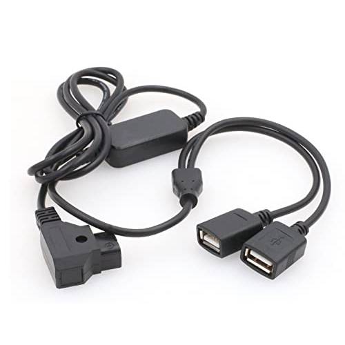 ZBLZGP D-tap to 듀얼 USB 5V 2A 어댑터 파워 케이블 V-Mount 배터리 to 휴대용 폰