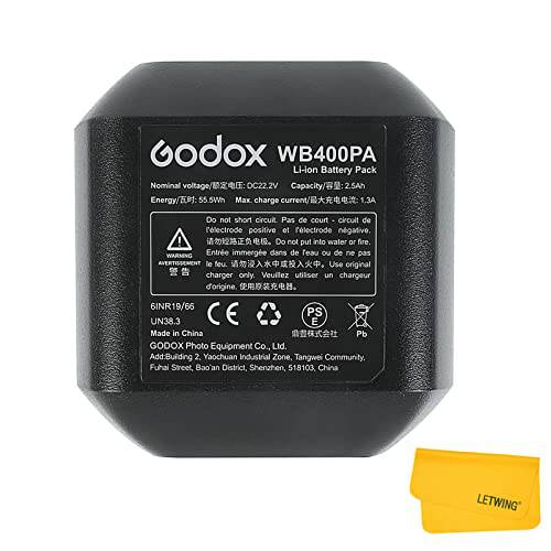 Godox WB400PA WB400P 리튬 배터리 교체용 AD400 프로, 22.2V/ 2500mAh Li-ion 배터리 팩 Godox AD400Pro 스튜디오 플래시 손전등, 플래시 라이트 라이트