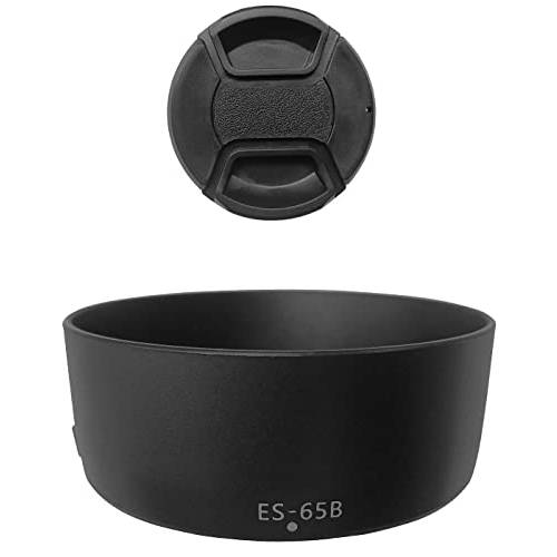 ES-65B 렌즈 후드+ 렌즈 캡 커버 캐논 RF 50mm F/ 1.8 STM 렌즈, HUIPUXIANG 43mm 렌즈 캡 캐논 EOS R R3 R5 R6 RP