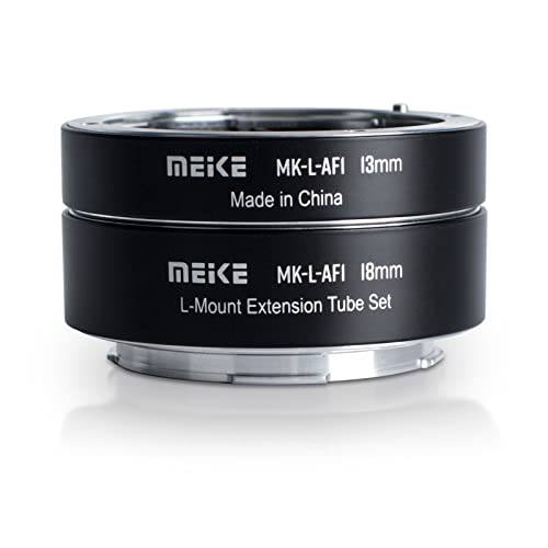 Meike MK-L-AF1 13mm+ 18mm 메탈 AF 자동 매크로 연장 튜브 어댑터 링 세트 파나소닉 루믹스 라이카 시그마 L-Mount 카메라 S1 S1H S5 S1R SL SL2 FP FPL