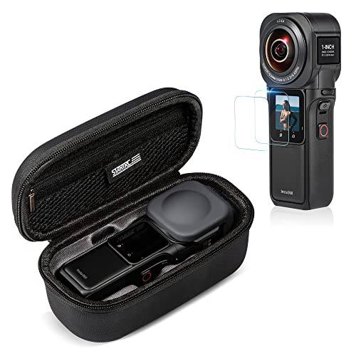 TOMAT 카메라 캐링 케이스+ 강화 글래스 화면보호필름, 액정보호필름 Insta360 원 RS 카메라