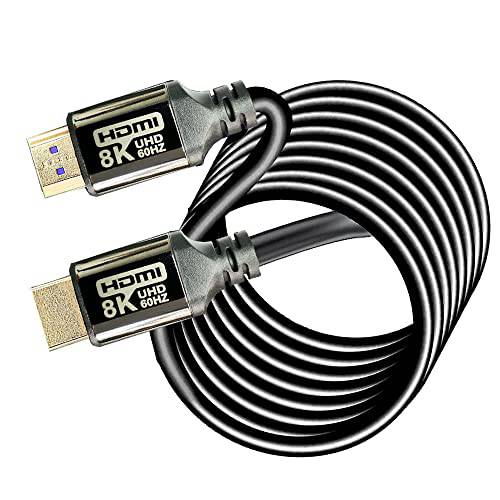 8K60hz HDMI 케이블 2.1 48Gbps 15FT,  고속 HDMI 케이블 8K@60Hz, DTS:X, HDCP 2.2& 2.3, HDR 10 호환가능한 Roku TV/ PS5/ HDTV/ Blu-ray