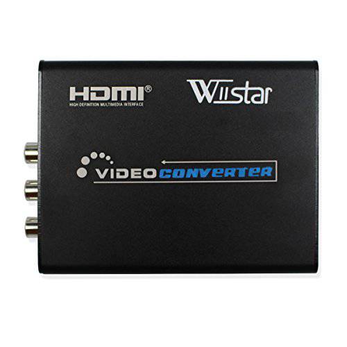 Wiistar HDMI to AV RCA 컴포지트, 컴포지트, Composite& S-Video 비디오 R/ L 오디오 컨버터, 변환기 미니 비디오 컨버터, 변환기 지원 720P/ 1080P DVD PS2 PS3 엑스박스 HDTV