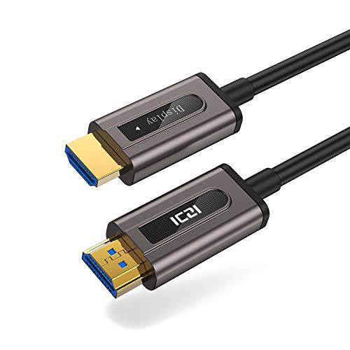 ICZI HDMI 파이버 케이블, 파이버 Optic 4K@60Hz 4:4:4 HDMI 케이블 지원 HDMI V2.0 프리미엄 고속 18Gbps Roku TV 박스, 엑스박스 원 X, PS4, 닌텐도 스위치 (33 Feet)