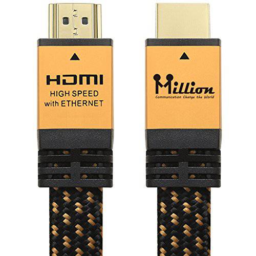 Million 고속 울트라 HDMI 케이블 10 Feet (3.1m)  이더넷 - HDMI 2.0 프로페셔널 지원 4K 3D 2160P 1440P - 오디오 리턴 채널 (Arc), 골드 케이스