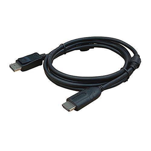 4K/ 60Hz DisplayPort,DP to HDMI 케이블 6fts, CP COMPUPARTNER, DP to HDMI 2.0 케이블 호환가능한 to PC, 노트북, 프로젝터, 모니터, TV and More- 블랙 6 Feet