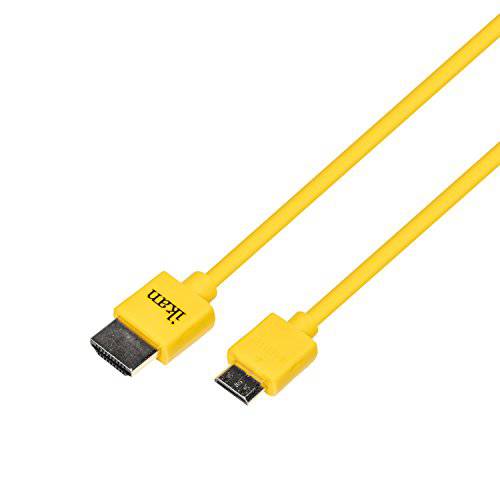 Ikan 슬림 HDMI 케이블 v1.4 울트라 HD 4K 지원 3 ’, Yellow (HDMI-AC1.4-36)