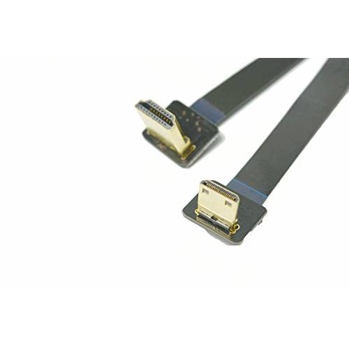 슬림 FPV HDMI 케이블 미니 HDMI 90 도 앵글드 to 스탠다드 HDMI 90 도 호환가능한 캐논 5D3 5D2 파나소닉 GH3 GH2 소니 5N 5T 5R 7N 니콘 D5(50CM)