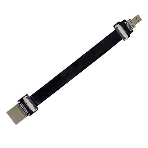 Xiwai CYFPV HDMI Male to 마이크로 HDMI Male 연장 FPC 플랫 케이블 1080P FPV HDTV 멀티콥터 공중선 사진촬영용 (0.2m)