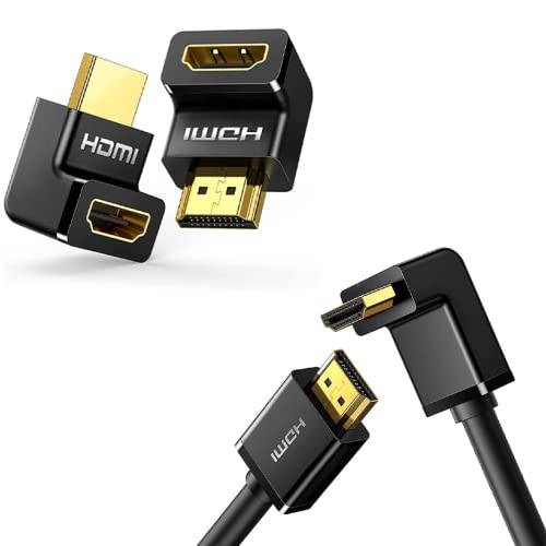 UGREEN HDMI 케이블 직각 90 도 번들,묶음 UGREEN HDMI 어댑터 2 팩 90 and 270 도 직각