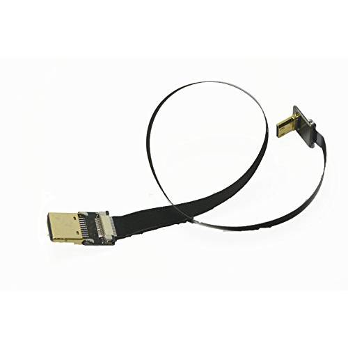 슬림 플랫 thin FFC HDMI 케이블 20CM FPV FFC 플랫 HDMI 케이블 미니 HDMI male 90 도 앵글드 to 스탠다드 HDMI male 캐논 5D3 5D2 파나소닉 루믹스 GH3 GH2 소니 Nex 5N 5T 5R 7N DJI 블랙