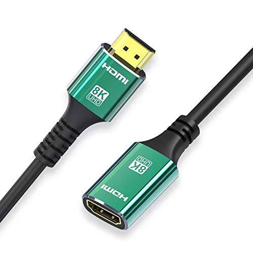 CY 48gbps HDMI 2.1 케이블 3.28ft 8k 4k 120hz Ultra-HD HDMI 2.1 연장 케이블 Male to Female  오디오&  이더넷 HDMI 케이블
