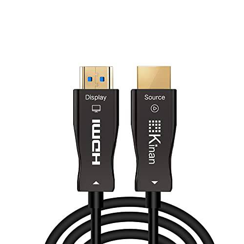 파이버 Optic HDMI 케이블 50ft 4K@60Hz, 4:4:4, 롱 HDMI 2.0 케이블 18Gbps 지원 ARC HDR HDCP2.2 3D Dolby 비전 Blu-ray/ TV 박스/ HDTV/ 프로젝터, 엑스트라 롱 HDMI 케이블 15m